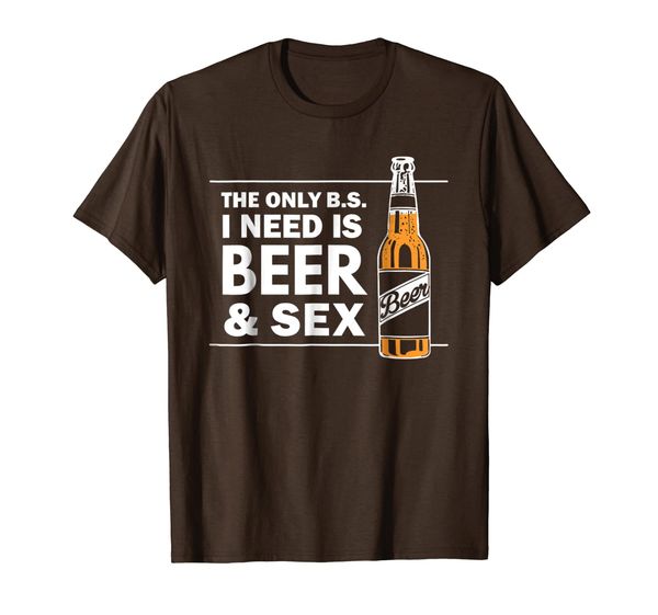 

no bs beer shirt funny drinker drinking novelty gift, White;black