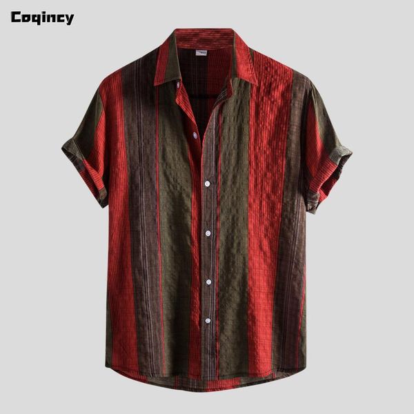 

men's casual shirts man stylish button blouse summer masculina fashion striped men short sleeve cotton blusas plus size, White;black