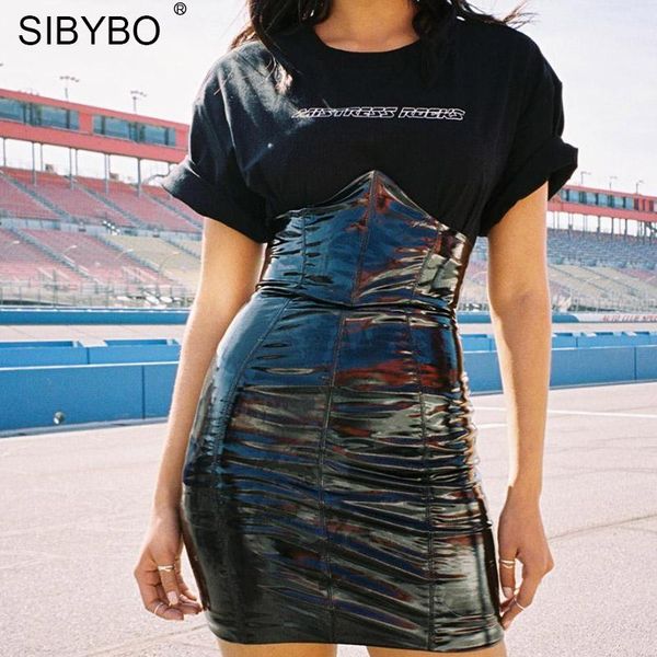 

black bodycon pu leather skirt 2021 autumn high waist sheath mini casual streetwear pencil skirts womens