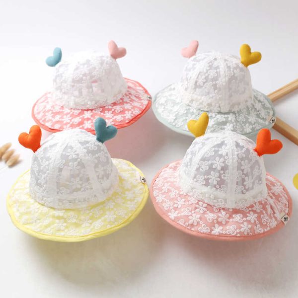 

children fisherman hat baby summer thin boy and girl sunscreen sun, Yellow