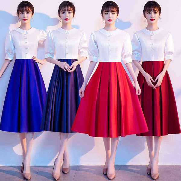 

luxury prom dresses chorus performance 's long college students recite red songs chorus competition medium length, Black