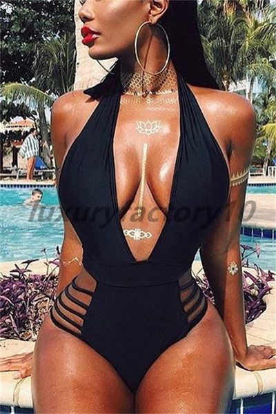 

usa women one piece bandage bikini push up monokini swimsuit bathing swimwear