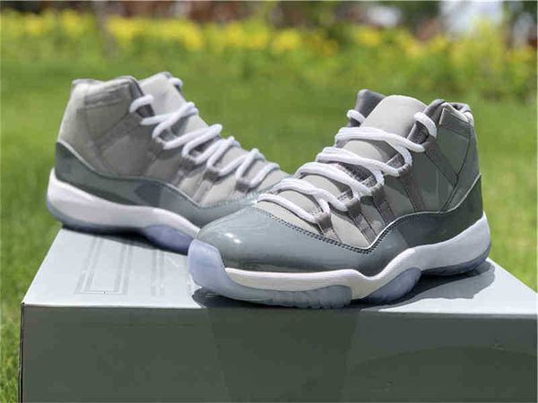 

Authentic 11 High OG Cool Grey Mens Shoes Medium Grey White Cool Gray Real Carbon Fiber Outdoor Sports Sneakers With Original Box 7-13