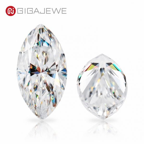 

gigajewe white d color marquise cut vvs1 moissanite diamond 0.5-3ct for jewelry making machine cut, Black