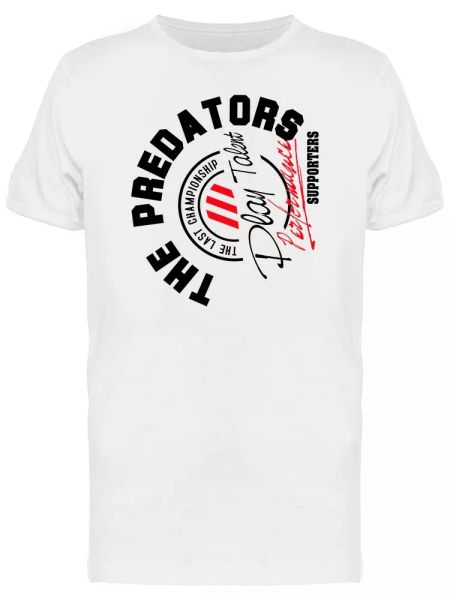 

the predators lettering men's tee -image by shutterstock, White;black