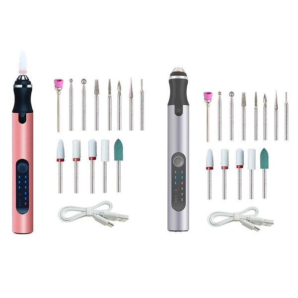

electric nail drill cordless for manicure pedicure tool kit art equipment, Silver