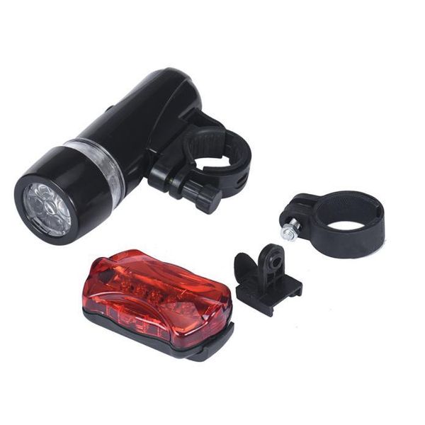 

waterproof 5 led lamp light bicycle bike front head + rear safety ap0813 lights
