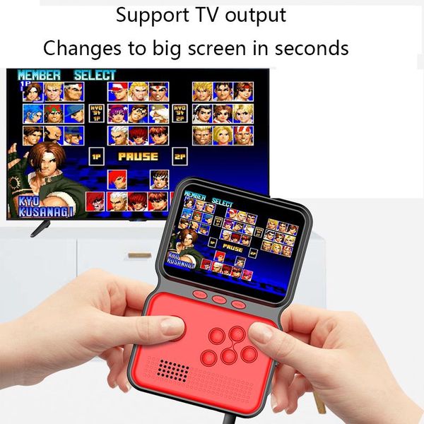 

game console handheld fighting upgrade 900 retro games 16-bits pocket joystick portable players