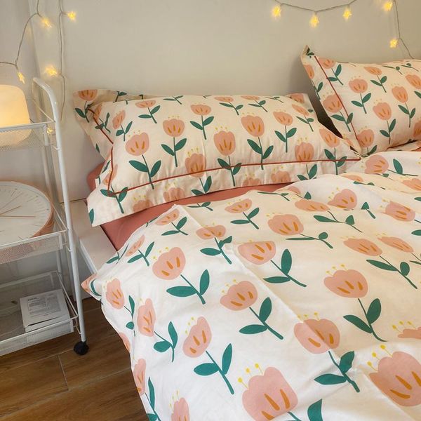 

bedding sets fashion cute set cotton twill girl soft double bed comfortable sabanas para cama bedroom textile dj60bs