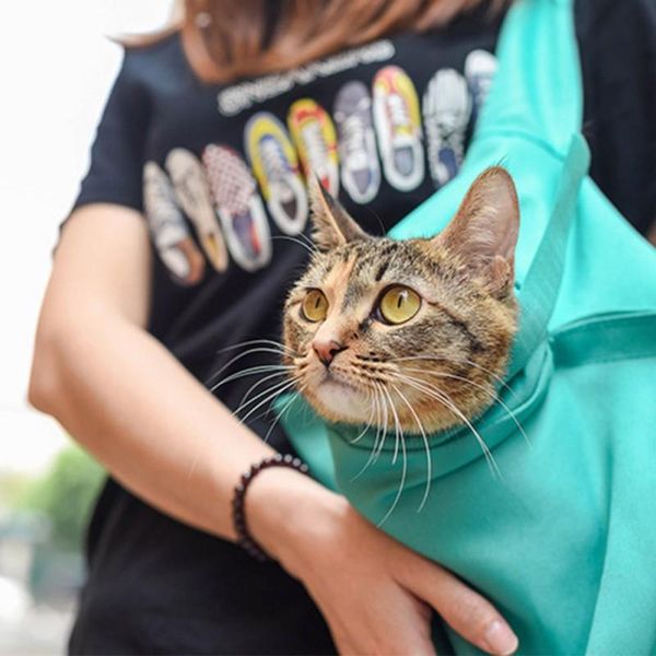 

cat carriers,crates & houses portable pet carrier bag outdoor travel sling for puppy cats foldable carrying hands shoulder bags gatos 2