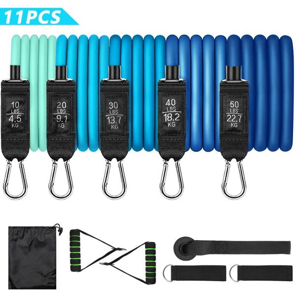 

pcs resistance bands set elastic rubber fitness exercise tube pull up assist rope training expander gym equipment