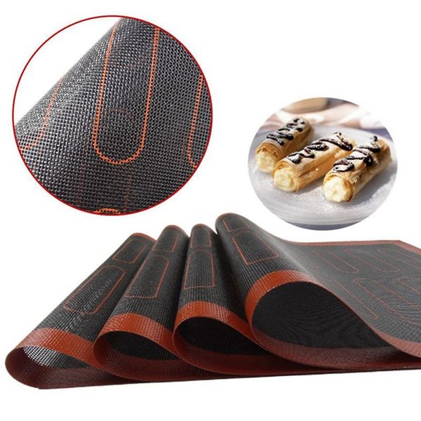 

breathable silicone mat french bread baking 37x57cm temperature-resistant commercial oven net macaroon rolling pins & pastry boards