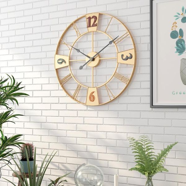 

vintage wrought iron roman clock living room decoration wall clocks