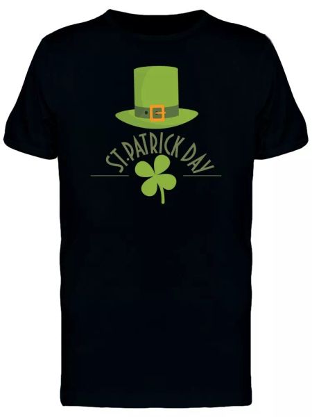 

st. patrick day green hat men's tee -image by shutterstock, White;black