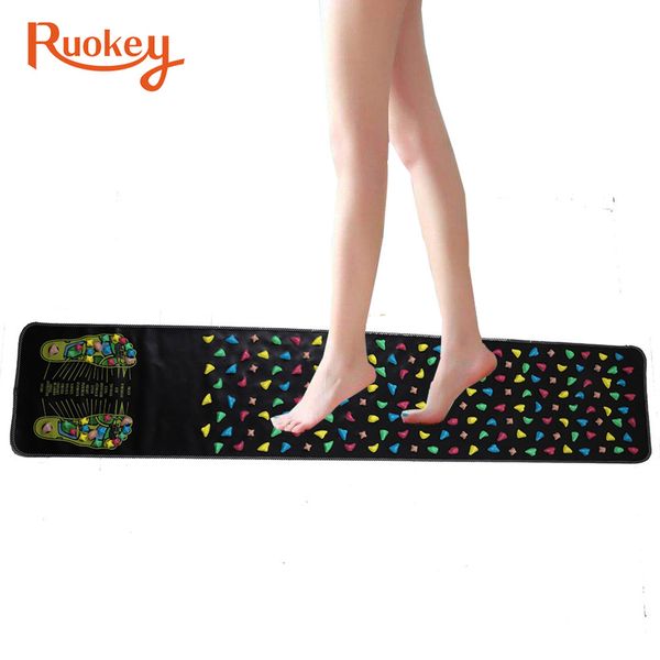 

health care reflexology walk stone pain relieve mat foot massage pad