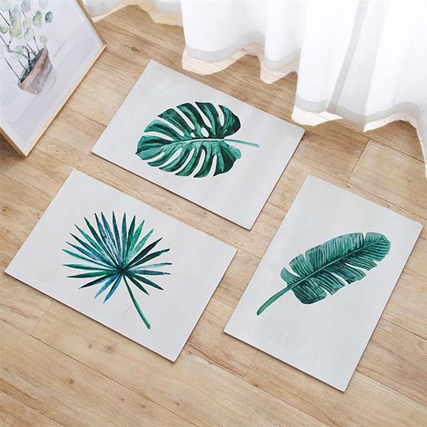 

bath mats mat non slip super absorbent bathroom rug green tropical hawaii indoor carpet doormat for bedroom porch