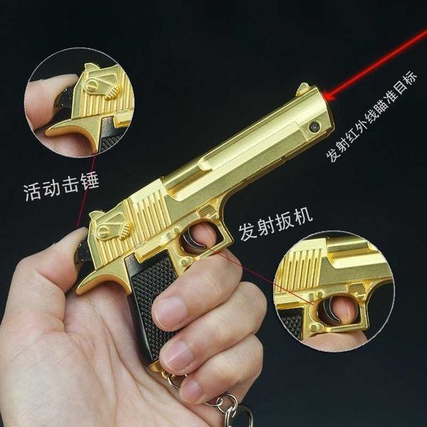 

jedi escape eating chicken desert eagle toy gun model key chain infrared alloy weapon