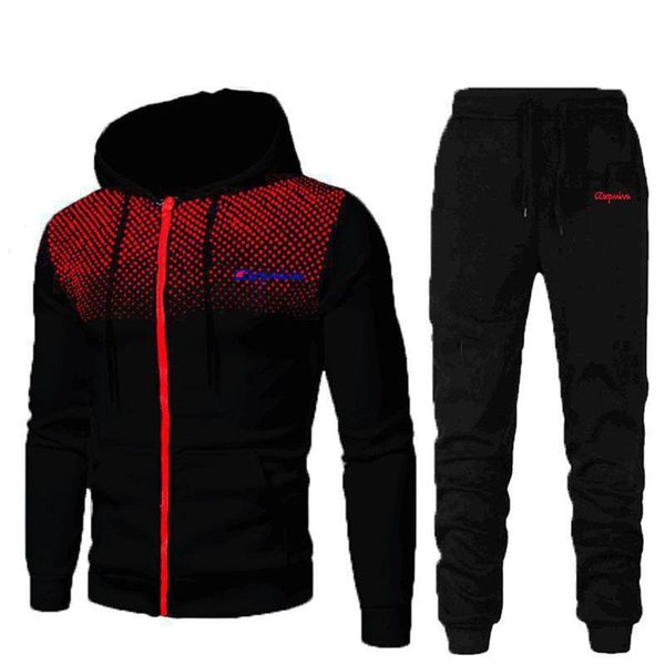 

men's tracksuits 2021 sweater suit hooded fashion handsome wild spring and autumn casual sports two-piece, Gray
