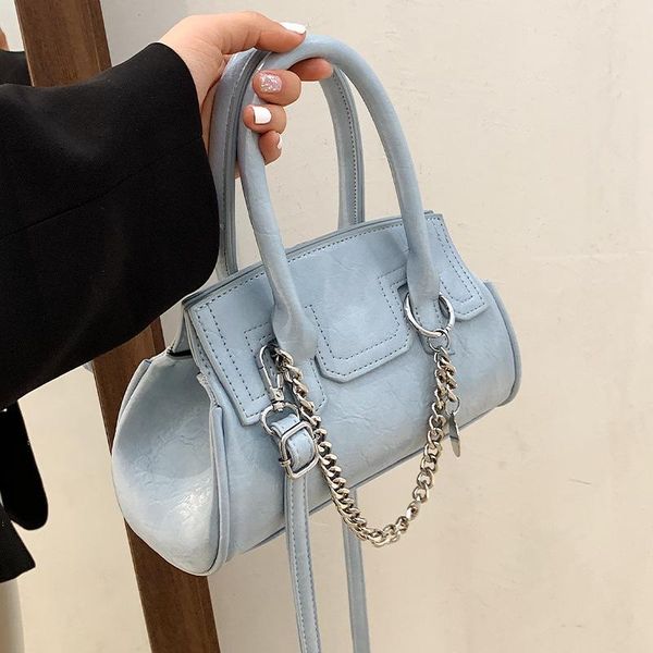 

evening bags blue shoulder handle bag women's 2021 female cute designer crossbody bolsas mobile luxury handbags handbag leather
