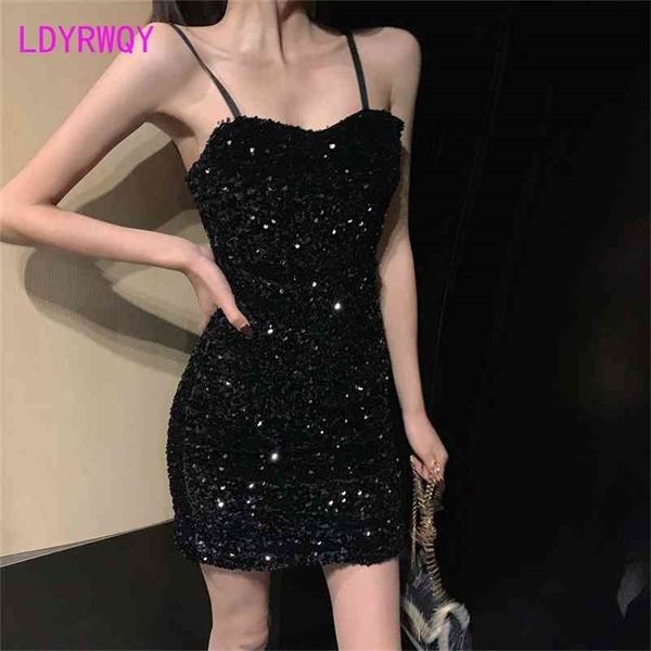 

[ldyrwqy] glittering female autumn and winter waist was thin black bag hip strap dress zippers office lady 210416, Black;gray