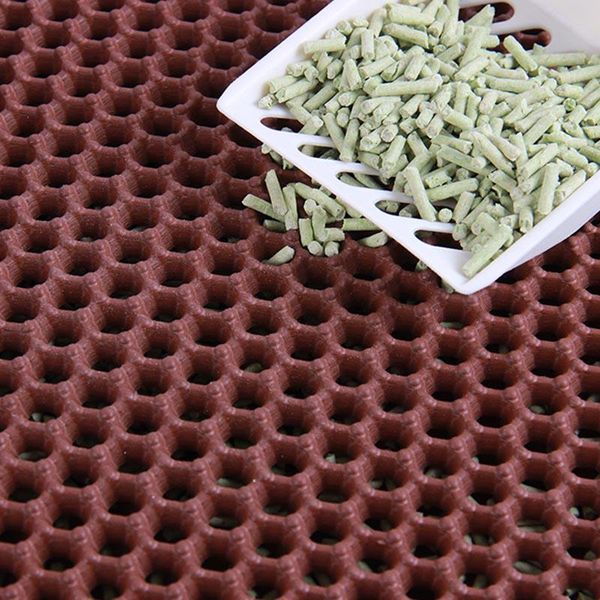 

cat beds & furniture 2021 waterproof bottom non-slip pet cats double-layer litter mat trapper foldable pads rug multifunctional fas6
