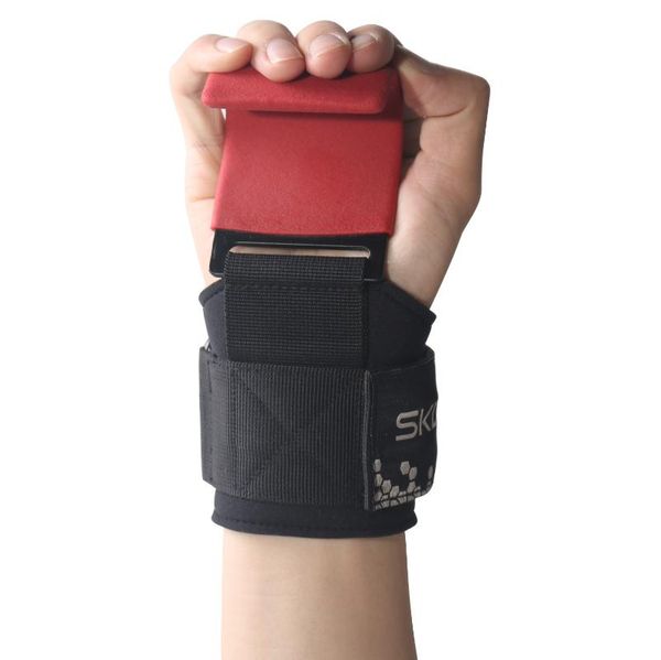 

bandage gym wrist support band elastic compression sweatband horizontal bars pesi palestra sports safety by50hw, Black;red