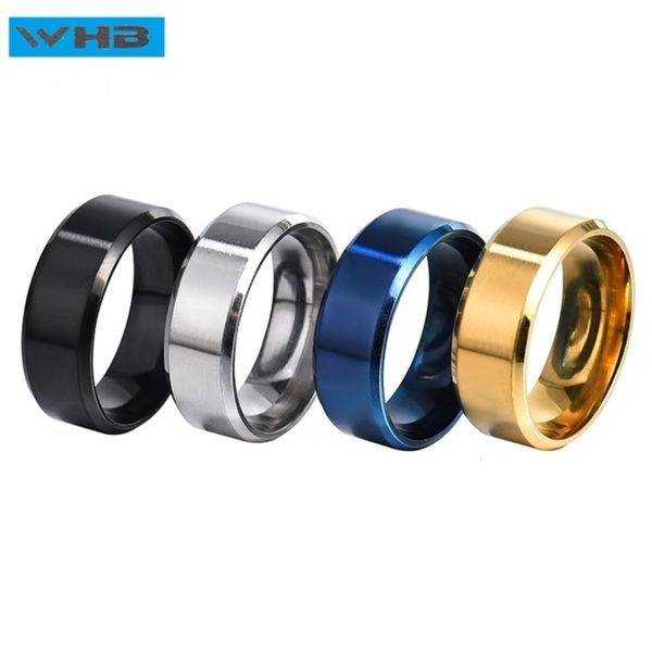 

classic gold stainless steel ring for men, Black
