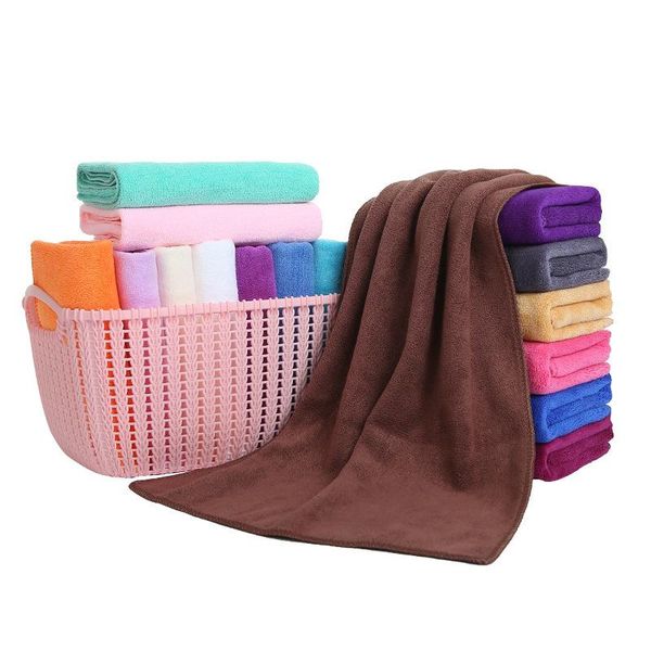 

towel thicken high absorbent towels solid color no-lint soft kitchen bathroom clean headkerchief wash face hand cloth beauty