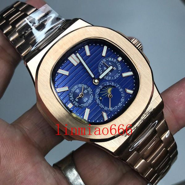 

2021 automatic machinery 39mm luxury watch men sweeping movement all small dials work no battery watches, Slivery;brown