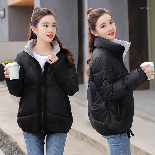 

women's down & parkas winter coat women jacket thick 2021 autumn black oversized fashion warm padded female lady harajuku clothes loose