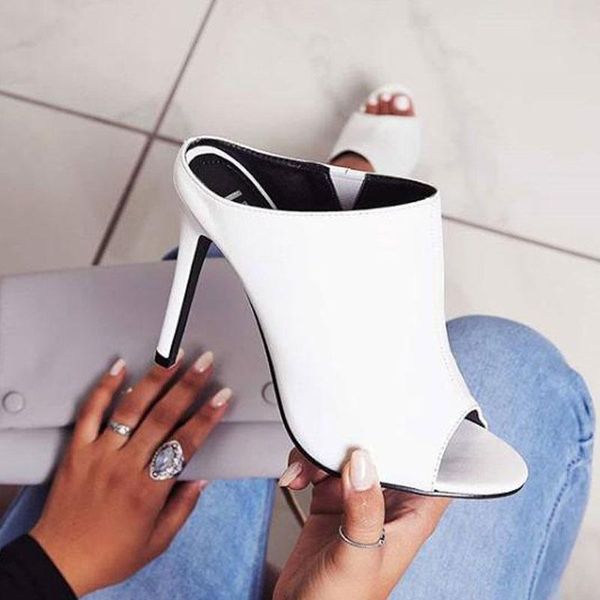 

dress shoes big size 41 42 women high heels pumps samdals ladies mules woman 11.5cm increased stiletto super peep toe, Black