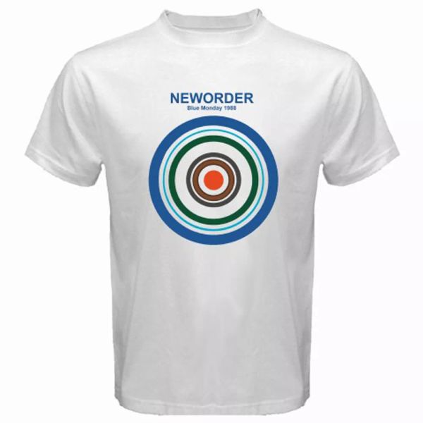 

new order blue monday 1988 logo men's white t-shirt size s to 3xl, White;black