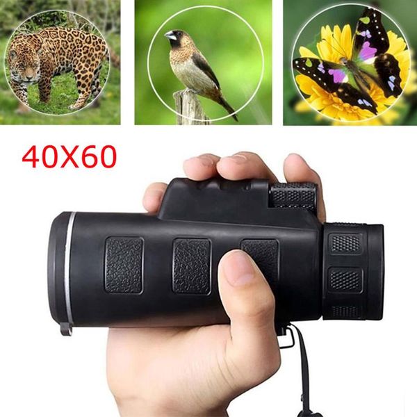

telescope & binoculars 40x60 hd zoom optical spyglass monocle for hunting spotting scope professional military night vision monocular