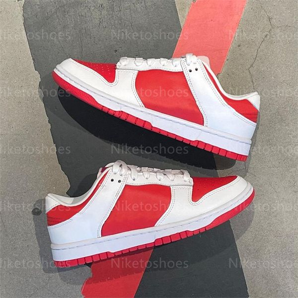

designer low championship red casual shoe university red white total orange sports sneakers trainers chaussures, Black