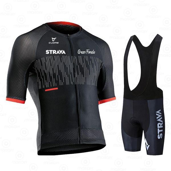 

racing sets 2021 strava summer cycling jersey breathable clothes mountain bike wear, Black;blue