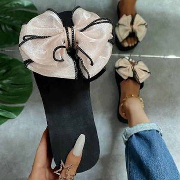 

slippers casual anti-slip sandals beach open toe ladies shoes 2021 summer fashion women's flower clip flip flops, Black