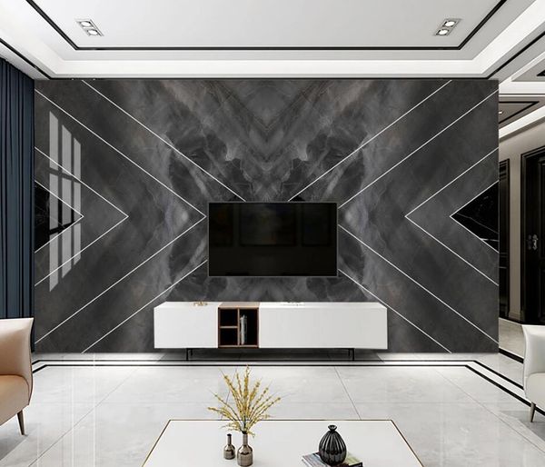 

wallpapers ainyoousem modern geometric line marble art tv background wall papier peint papel de parede wallpaper 3d stickers