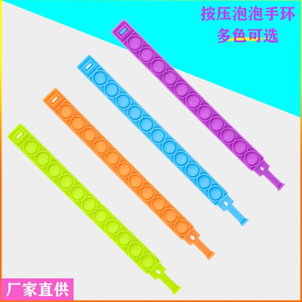 

2021 new toy puzzle decompression silicone bracelet press interesting bubble psensitive color changing colorful bracelet