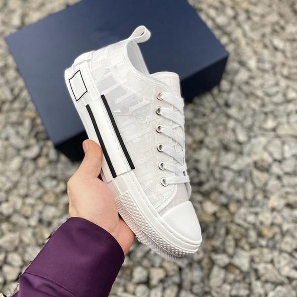 

wholesale designer shoes sneakers b23 oblique low mens sneaker b24 technical canvas leather women casual shoe