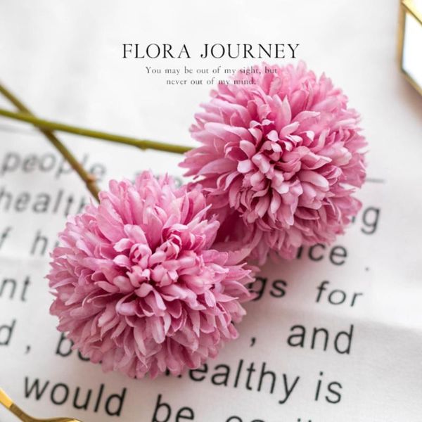 

decorative flowers & wreaths 1/2/6pcsbunch artificial flower bouquet silk dandelion ball fake diy home widding decoration valentines day gif