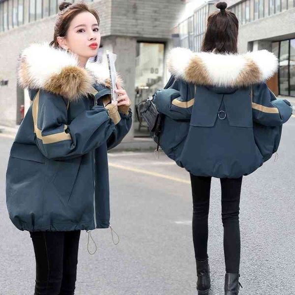 

cotton women's coat, winter jacket, korean style, loose fashionable, Black