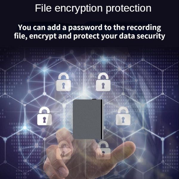 

digital voice recorder 32g mini professional dictaphone ultra thin hd long distance encryption audio music mp3 player 2021