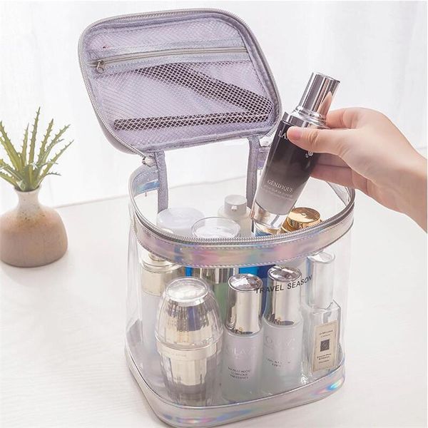 

cosmetic bags & cases multifunctional bag travel storage transparent laser used for washing daily cosmetics makeup organizer