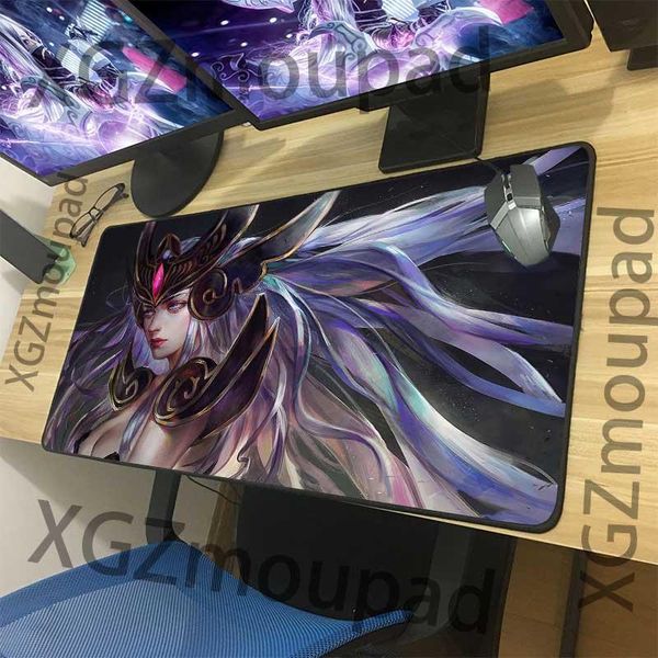 

mouse pads & wrist rests xgz large gaming pad black lock edge anime watercolor style girl custom office computer keyboard table mat non