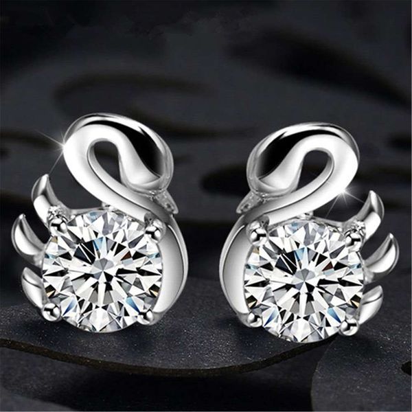 

jin temperament female earrings small earrings luxury swan