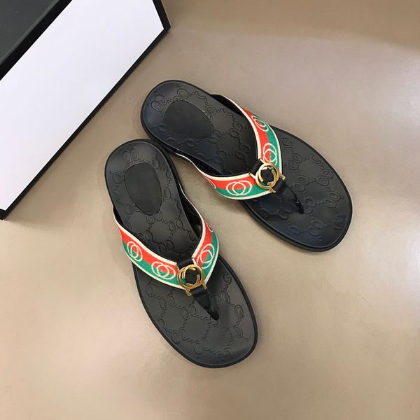 

2021ss fashion popular slide sandals slippers for men with original box designer beach flip flops slipper quality, Black