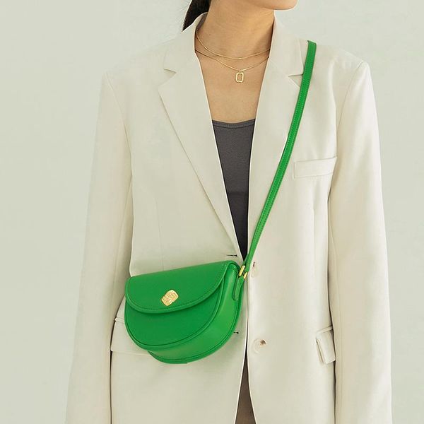 

cross body pu leather saddle mini crossbody bags for women 2021 simple lady luxury shoulder handbags female trend solid color