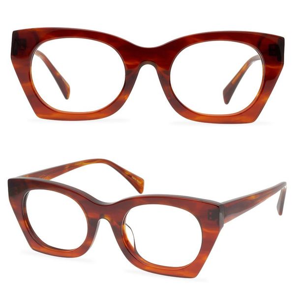 Moda óculos de sol quadros personalidade feminina óculos 2021 designer tendência grosso retro grande quadro acetato óculos ópticos oculos fe