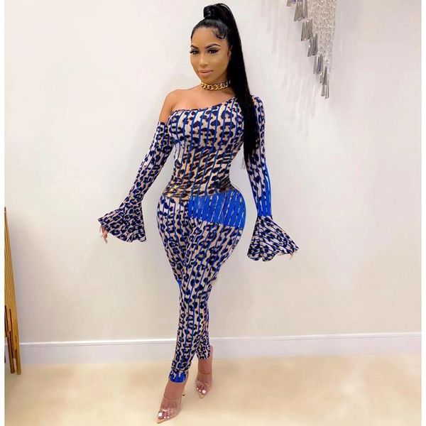 

leopard print clothing womens romper bodysuit bodycon flare long sleeve one piece skinny rompers catsuit, Black;white