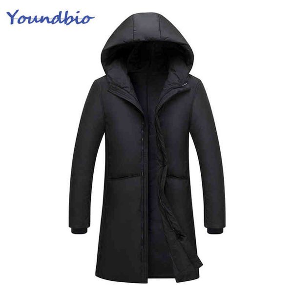 

men's hooded long et, thick coat, waterproof, black soft shell windbreaker, novel, winter, 2021